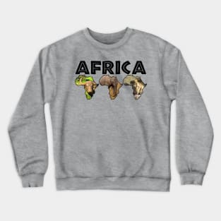 Africa Wildlife Continent Trio Crewneck Sweatshirt